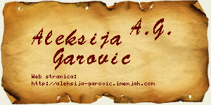 Aleksija Garović vizit kartica